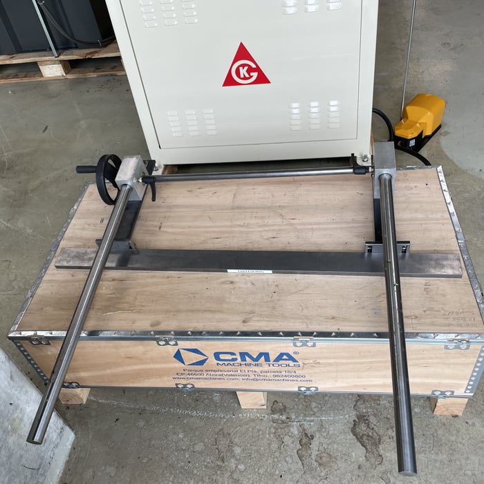 Demo manuelt bagstop for pladesaks - 1020 mm.