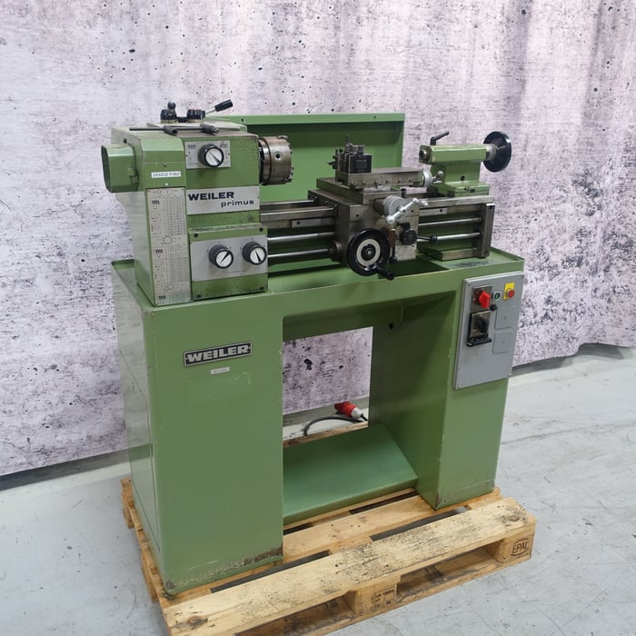 Brugt Weiler Primus drejebænk - 120 x 450 x 23 mm.