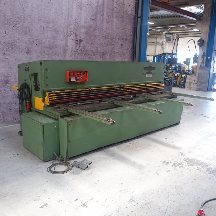 Brugt Sagita/Beyeler 3100X10 hydr. maskinsaks - 3100 x 10 mm.