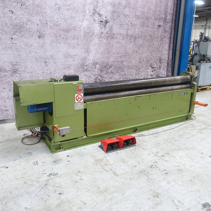 Used Faccin ASI/M 2,5-6/4 motorized sheet roller - 2500 x 6/4 mm.